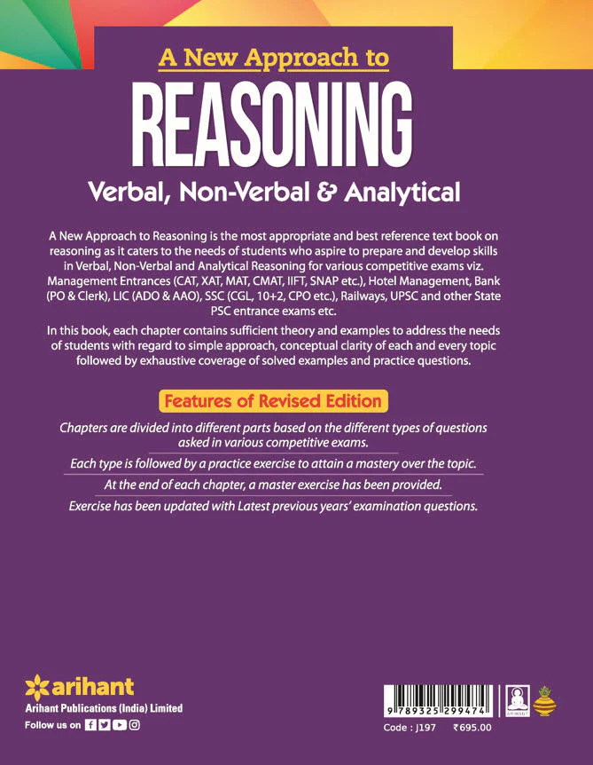 A New Approach to Reasoning(Verbal, Non-Verbal & Analytical) | English Medium - Image 2