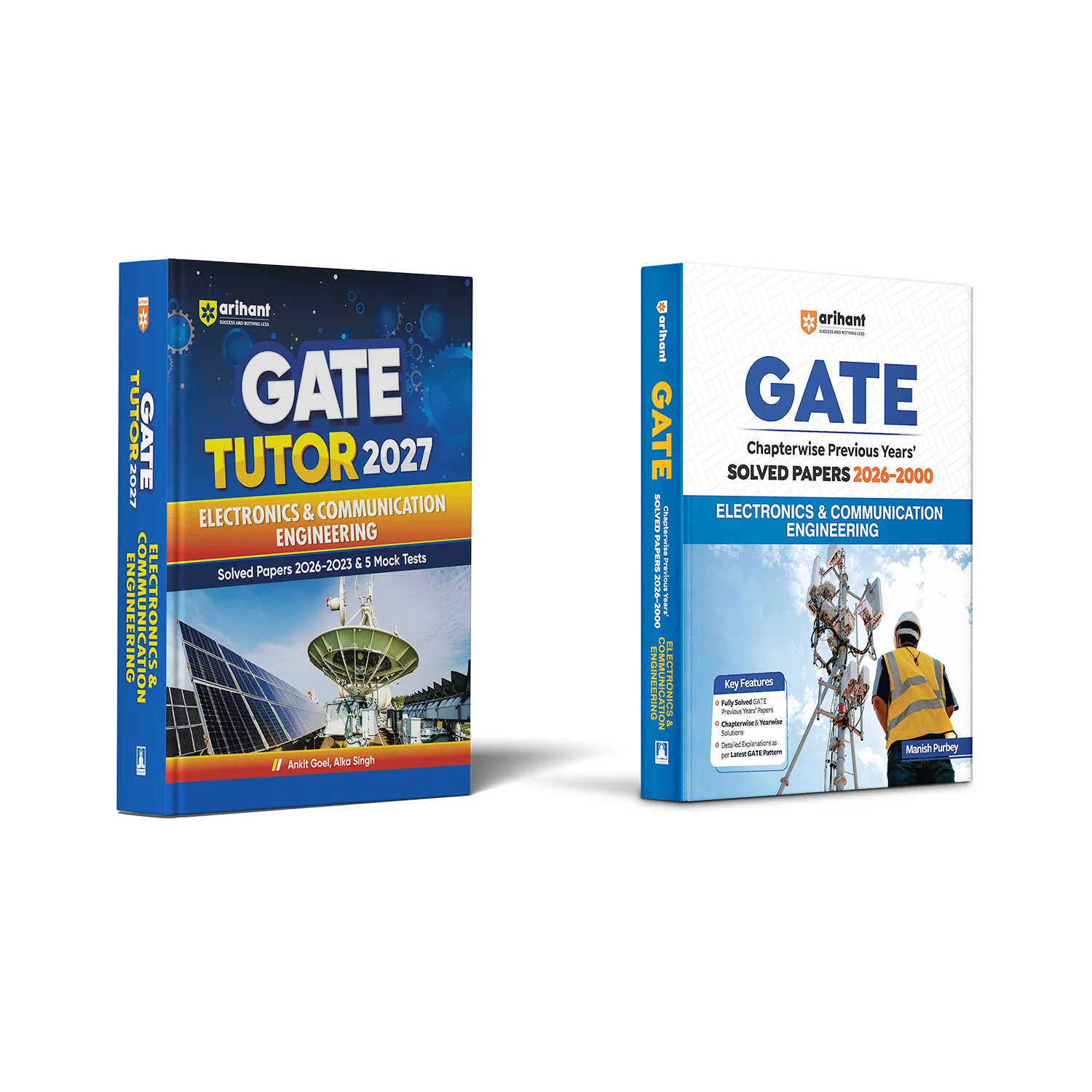 Combo of GATE Tutor 2027 Electronics & Communication Engineering | Solved Papers 2023–2026 & 5 Mock Tests & Chapterwise Solved Papers 2026–2000 | English Medium