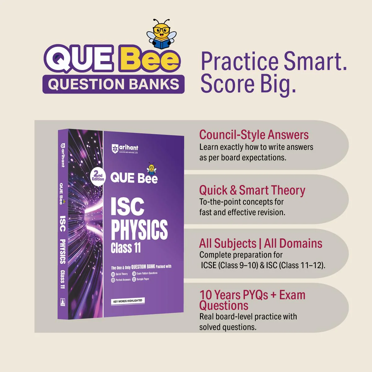ICSE English Language (Paper I) Class 9 & 10 Exam | Quick Theory, Exam Pattern Questions & Sample Papers | As per Latest ICSE Syllabus | Que Bee 2nd Edition - Image 3