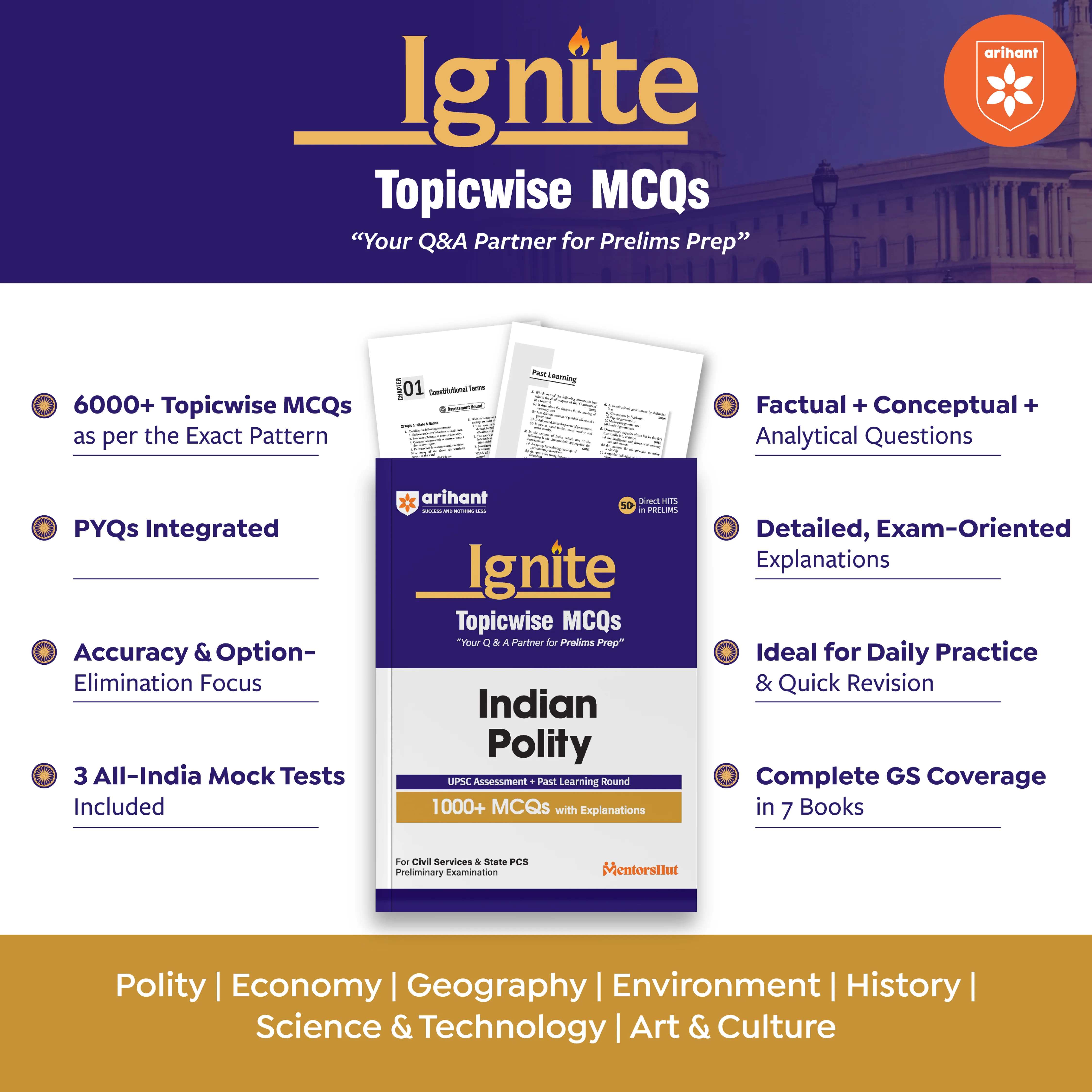 Ignite Topicwise MCQs - Economics & Social Development for UPSC & State PCS Prelims | 1000+ MCQs with Explanations | UPSC Assessment + Past Learning Round | 50+ Direct Hits in Prelims - Image 2