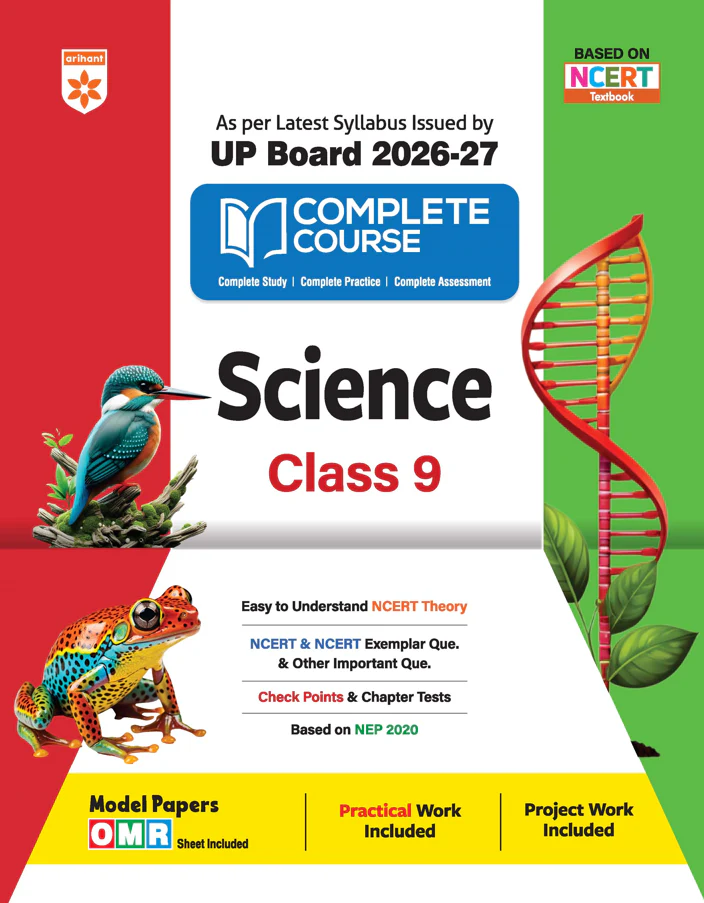 UP Board 2026-27 Complete Course Science Vigyan) Class 9 | Based on NCERT Textbook | NEP 2020 | Chapter Tests, Topic Tests, Model Papers with OMR Sheet & Project Work Included | Hindi Medium